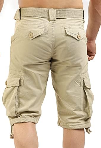 shorts de carga fjchesets shorts masculinos para desgaste casual - bolsos múltiplos shorts de bicicleta - Cruzeiro ideal