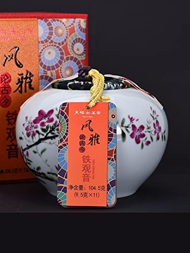 Fengya na Fragrância Antiga Antiga e Moderna de Tieguanyin Oolong Box 104.5g 风雅论 铁 铁 观音 安溪 清香型 乌龙 礼盒装 礼盒装 104.5g