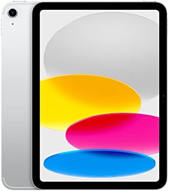 Apple iPad: com chip biônico A14, tela de retina líquida de 10,9 polegadas, 256 GB, Wi-Fi 6 + 5g Celular, Câmera Frente de
