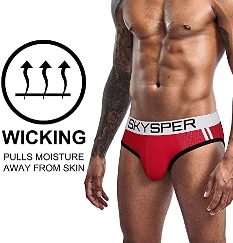 Skysper Mens Jockstrap Rouphe Jock Straps Macho atlético apoiadores para homens