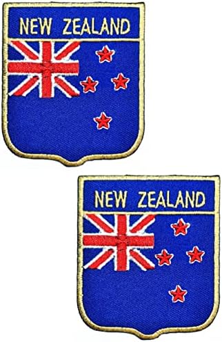 Kleenplus 2pcs. 2,6x2,3 polegadas. Bandeira da Nova Zelândia Patch Country Flag Bordado Apliques emblemas uniformes Uniforme