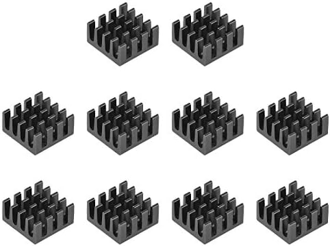 Radiadores eletrônicos de Uxcell dissipador de calor para MOS GPU IC Chip preto 14 x 14 x 10 mm 10pcs