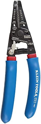 Klein Tools 11057 Cortador de arame / stripper de arame, cortador de arame pesado Stripper para fio sólido de 20-30 awg