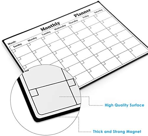 Calendário de apagamento seco calendário quadro branco placa magnética Board calendário Fridge Dry Erase Board Plano Mensal