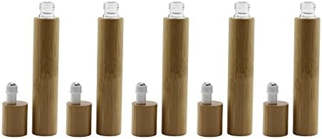 Yonyehong 15 ml de rolos de óleo essencial conjunto de garrafas 5pcs rolo de perfume vazio em garrafa de garrafa de rolo