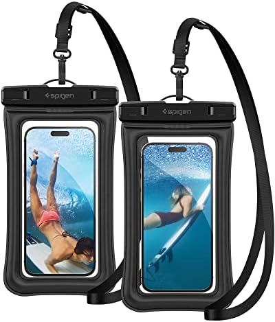 Spigen Aquashield Flutuante Universal PVC Casos de proteção com IPX8 A610 Compatível com iPhone, Galaxy, Xiaomi, Google