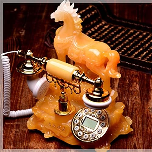 Lukeo Horse to Success Decoração em casa Ornamentos European Antique Ornamentos de telefone fixo Linha fixa