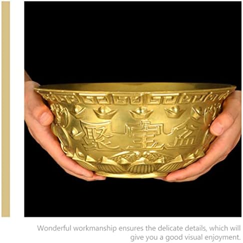 Ornamentos de cabilock house beda tesouro tigela de latão de ouro feng chineses tesouros trespôs riqueza monte money tigela