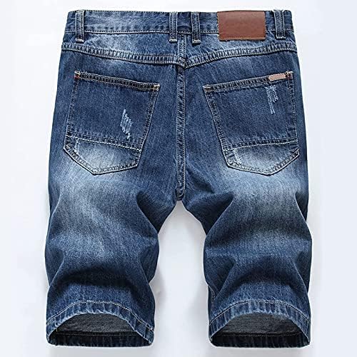 Shorts de calça de shorts masculinos RTRDE rasgou calças curtas de lazer de verão de jeans reto de jeans