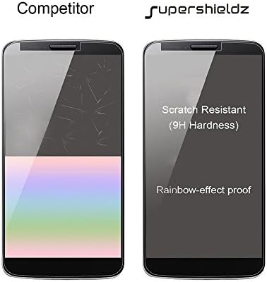 Supershieldz projetado para Motorola Moto G6 Protetor de tela de vidro temperado, anti -arranhão, bolhas sem bolhas