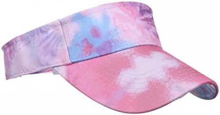 Tie Dye Sun Visor Hat for Men Men Moda Sports Visor Hats Ajusta Caps de beisebol Summer Sun Hats Protecção UV