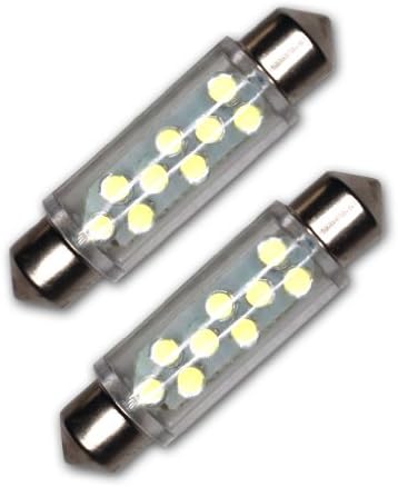 Tuningpros ledhmsl-42m-w9 lâmpadas de lâmpadas de luz de alta montagem de alta montagem festbs 42mm, 9 LED White 2-PC