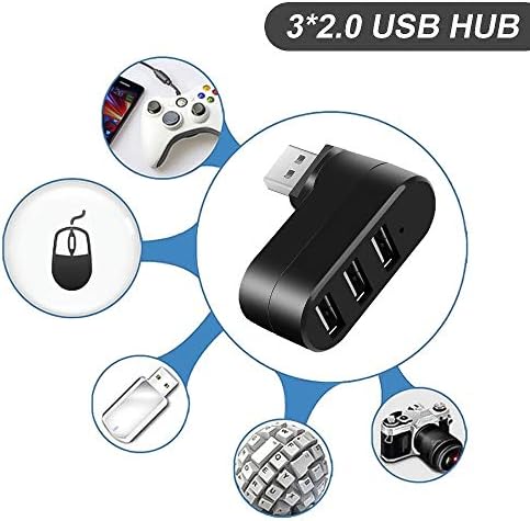 Cubos USB SBSNH 3 Porta USB 2.0 Mini Rotate Splitter Adapter Hub para PC Notebook Laptop USB 2.0 Splitter Hub