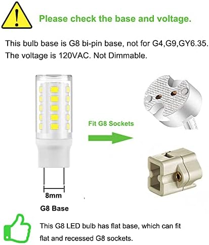 Bulbos de LED do BakerGroup G8 20W 25W 35W G8 T4 120V Halogen Replacements para sob as luzes do balcão, sob o gabinete Luzes de