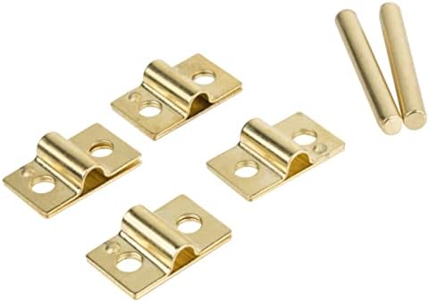 Conjunto de suporte de dobradiças de fricção de mirragem de estilo de estilo americano banhado a latão para um espelho - hardware de montagem de espelho ajustável | UA-753-MPB