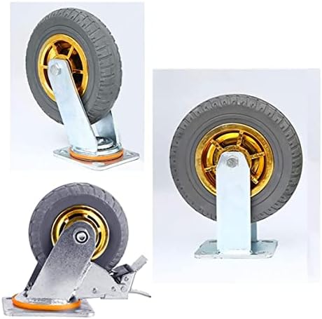 Rodízios de rodízios de umky rodas de rodas de giro pesado, giratórios giratórios de borracha, rodas de transporte industrial,
