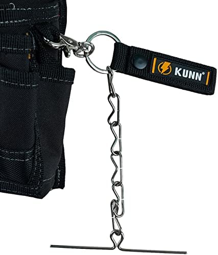 Porta de fita elétrica Kunn, tanga de fita dupla, suporte de suporte de fita rápida aprimorada para correia de ferramenta com chaveiro,