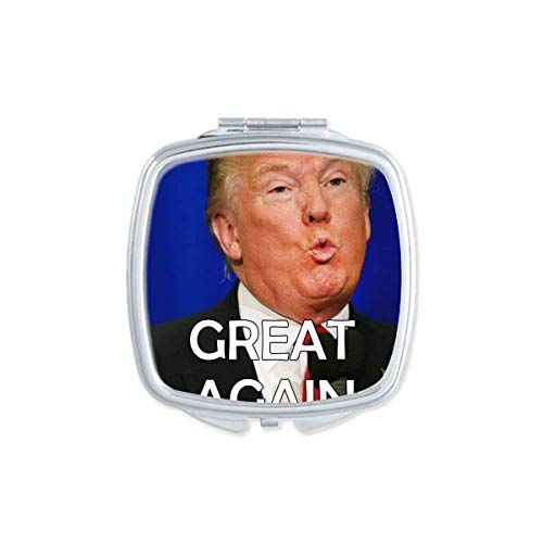Apoie o presidente americano Grande imagem espelho espelho portátil compacto maquiagem de bolso de dupla face de vidro