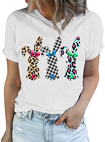 Páscoa Mama Bunny T Shirtr for Women Rabbit Print Funny Camise