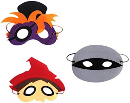 STOBOK 3PCS Kids Halloween Foam Mask Crafts Witch Ghost Pirate Decoration Máscara Máscara misteriosa para decoração de festa