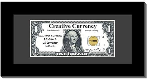 Quadros de imagem criativos [US $ 4x9bk-b preto em primeiro dólar com matting preto, suporte de cavalete e cabide de parede