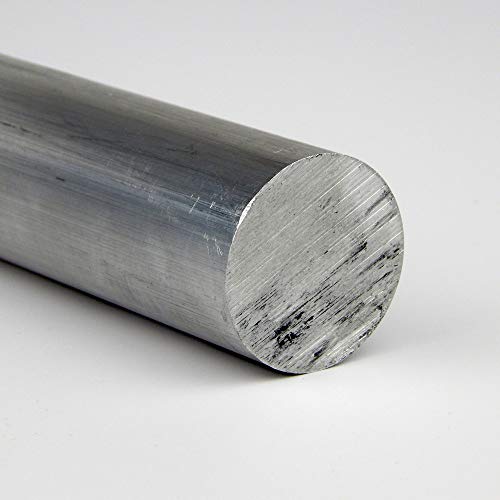 6061 bar redonda de alumínio, acabamento não polido, extrudado, temperatura T6511, ASTM B221, 1 diâmetro, 72 de comprimento,