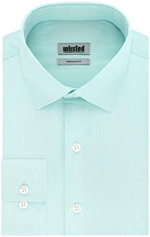 Camisa de vestido masculina de Kenneth Cole cheques e listras regulares