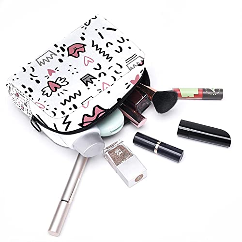 Bolsa de higiene pessoal Bolsa de lava -lava de maquiagem cosmética de viagem com zíper Coroa coração fofo para acessórios de viagem Essentials