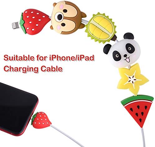 Tuparka 18 PCs Protetor de cabo para cabo de carregamento para iPhone, plástico para bebida de frutas de frutas de frutas