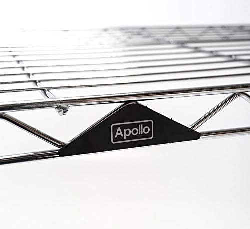 Apollo Hardware Chrome Prateleiras de arame de 5 prateleiras 24 x14 x60