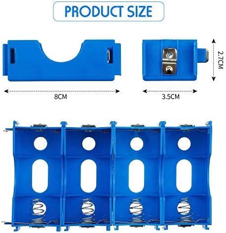 Weewooday 4 peças Ditrador de bateria D Cells ou paralela ciência física plástico D tamanho da bateria da bateria Física