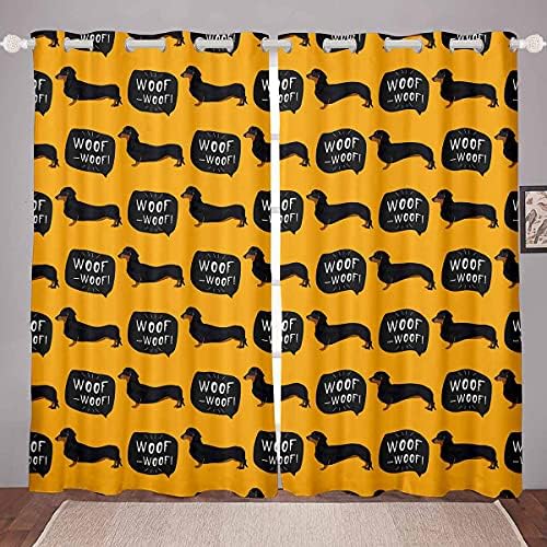 Feelyou Blocks Blocks Termal Isolado Drapes para Crianças Cortes de Retângulo Geométrico para Crianças Para Quarto Vermelho Verde Amarelo Cortina 42W x 63l