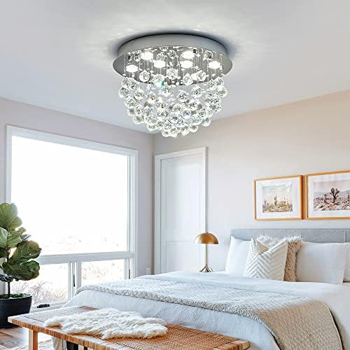 SAINT MOSSI 9 LUZES CHANDELIER MODERNO K9 CHANLEGE DE CRISTAL CHANDELIER, Modern Flush Mount Teto Luminária Chavelier