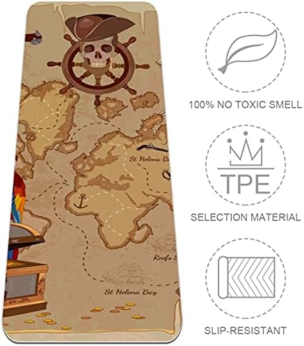 Siebzeh Old Treasure Map Premium grossa Yoga Mat ECO AMPLEMAGEM DE RORBO