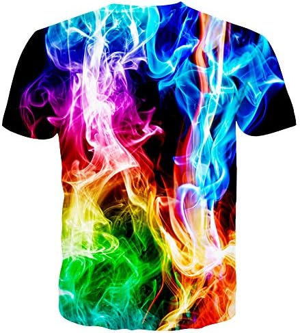 Hgvoetty unissex 3d camisetas estampas coloridas camisetas gráficas para homens adolescentes adolescentes