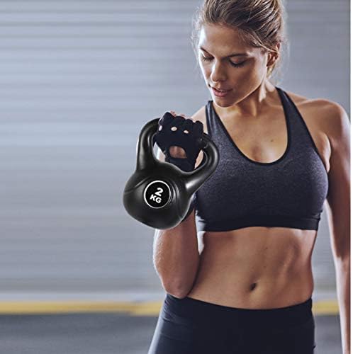 Besportble Plástico Kettlebell Pesos de fitness halteres de mão Ótimos para treino de corpo inteiro e treinamento de força