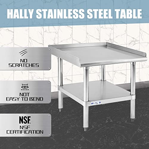 Equipamento de aço inoxidável Hally Stand 28x24 polegadas com a mesa de preparação e trabalho de preparação e trabalho da