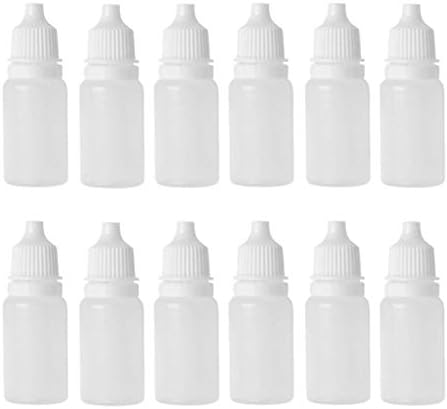 12pcs 30ml/1 onças de plástico vazio garrafas espremizáveis ​​oculares líquido líquido garrafa de pegador de coletores de gotas