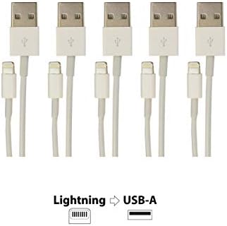 VisionTek Lightning para USB White 1 Meder Cable, 5 pacote - 900759