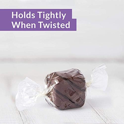 Oásis suprimento de invólucros de celofane Twistable para doces, se mantém apertado, para todos os doces macios ou duros, 4 x 4 900 folhas, limpo
