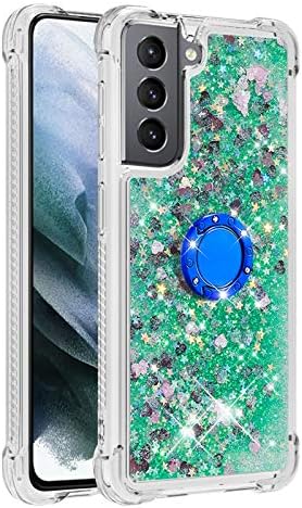 Caixa Samsung Galaxy S21 5G, caixa de glitter de luxo dooge para mulheres meninas com suporte de pontapé de ponta de