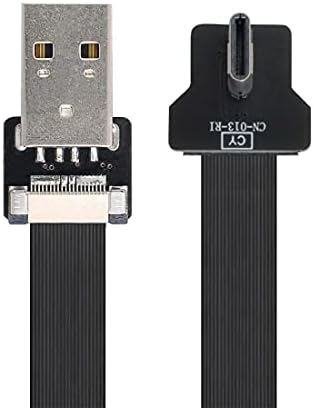 Chenyang cy tipo A USB 2.0 masculino para tipo C USB-C Male esquerdo esquerdo Angulado de 90 graus Dados planos de FPC