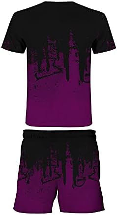 UXZDX Summer Men's Sitne Fitness Suit Sportswear, camiseta de mangas curtas + shorts de sorteio 2 peças