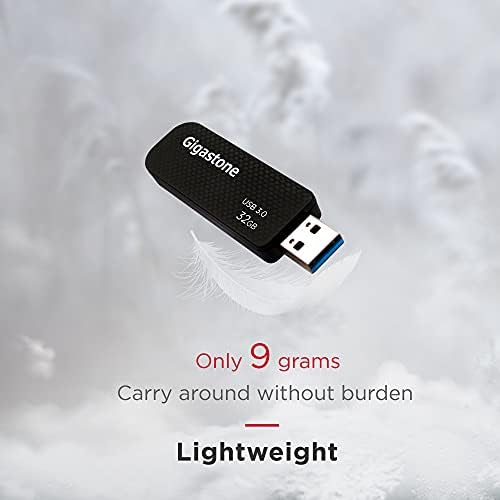 Gigastone Z30 32 GB USB3.0 Flash Drive, Capless Retractable Design Pen Drive, estilo de fibra de carbono, desempenho confiável e durável