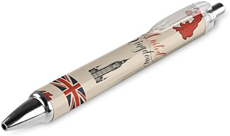 UK e Londres tema com inscrições Rolling Ball Pen Blue Ink Pen do Ponto de Ball Ponto de Bola para homens Canetas de escritório 4