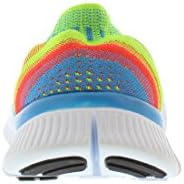 Nike Men's Free Flyknit+ Elctrc Grn/WHT/Brght Crmsn/Bl Running Shoe
