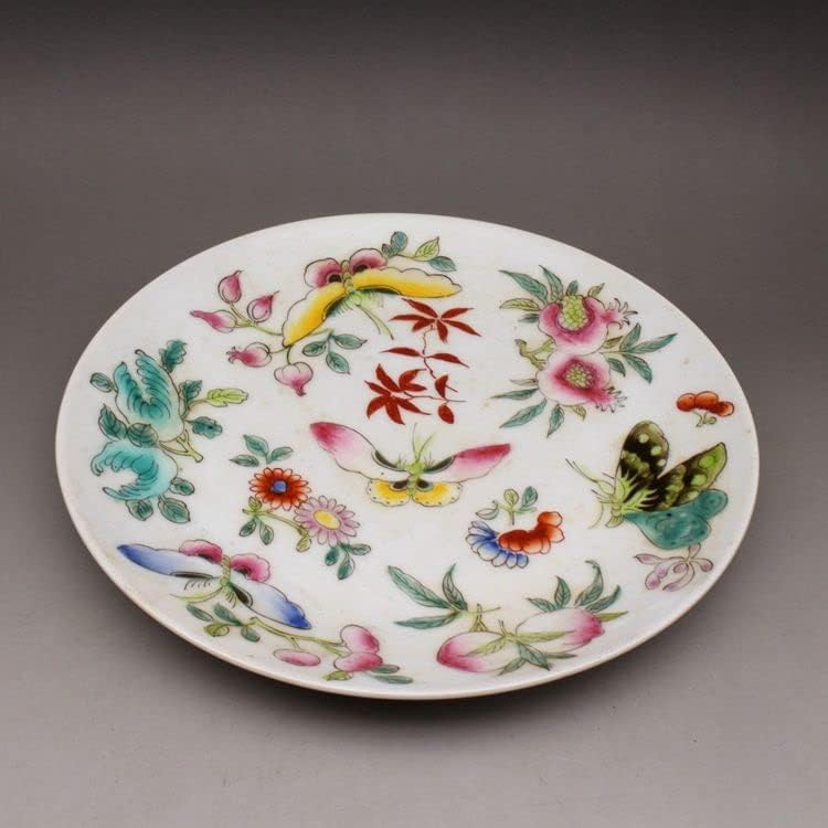 Geltdn pintidade à mão Pastel Longevity Plate Melon Plate Antique Creamics Collection Ornamentos