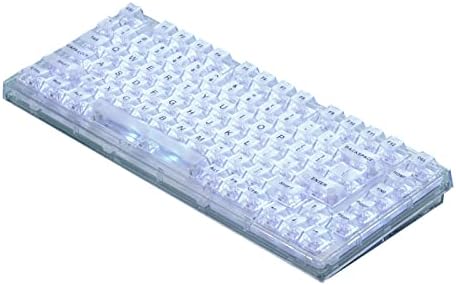 Junta de teclado mecânico transparente de PLRG 75% Layout Hotswap RGB 3 Modos Modos personalizáveis ​​Gaming Teclado Teclado Branco-Jellyfish