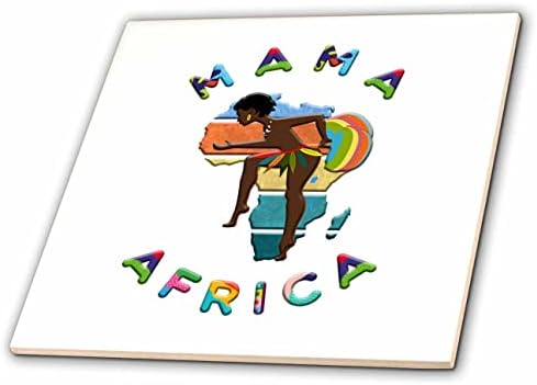 3drose África - mama África em branco. Presente de patrimônio cultural encantador - azulejos