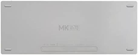 Mk lowkey70 white hotswap rgb led duplo tiro duplo pbt teclado de alumínio de baixo perfil de alumínio